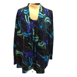 Kelly Lynn Two Piece Blouse & Cardigan Set